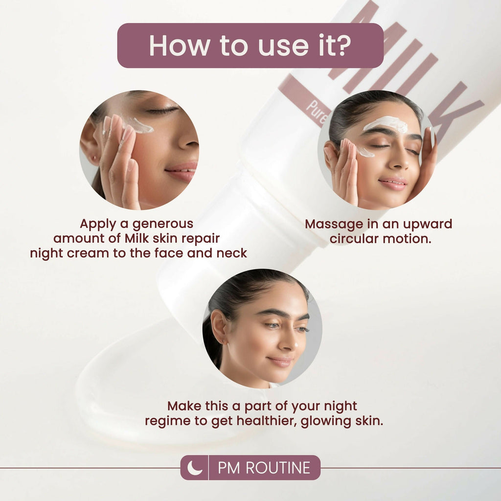 Good Vibes Skin Repair Milk Night Cream with 100% Pure Raw Goat Milk | Grocsy