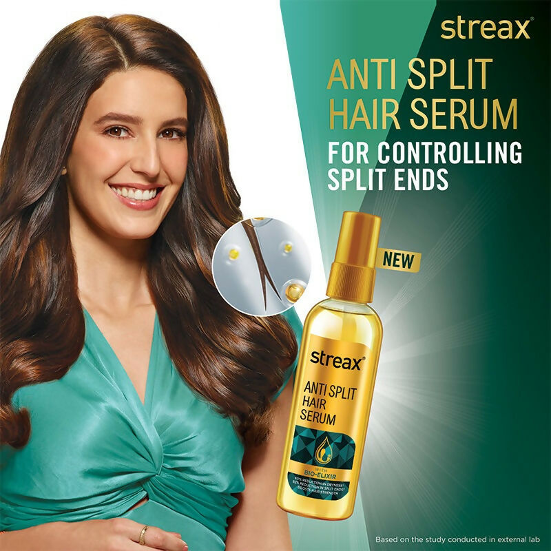 Streax Anti Split Hair Serum With Bio-Elixir | Grocsy