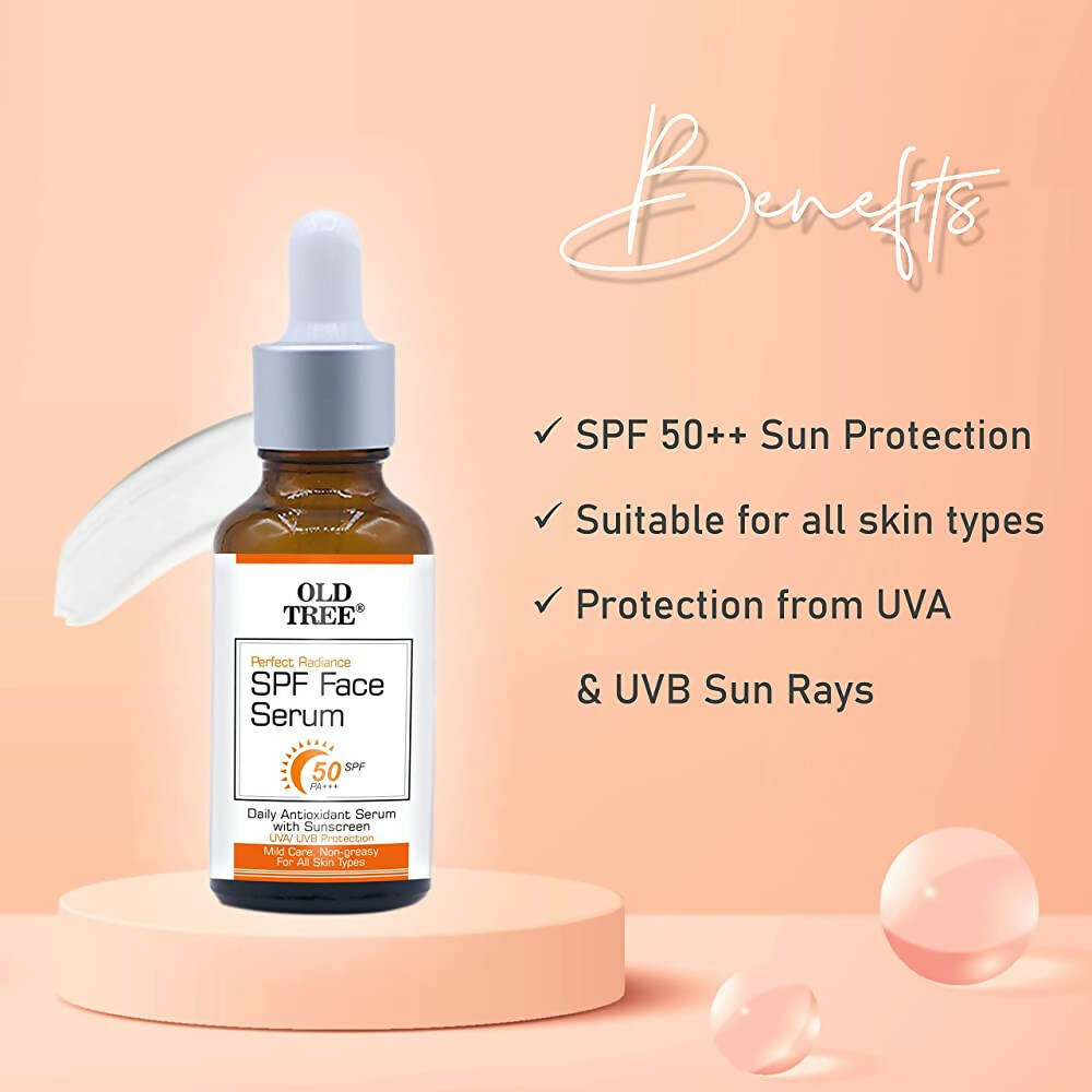 Old Tree SPF Face Serum with SPF50 for Sun Protection | Grocsy