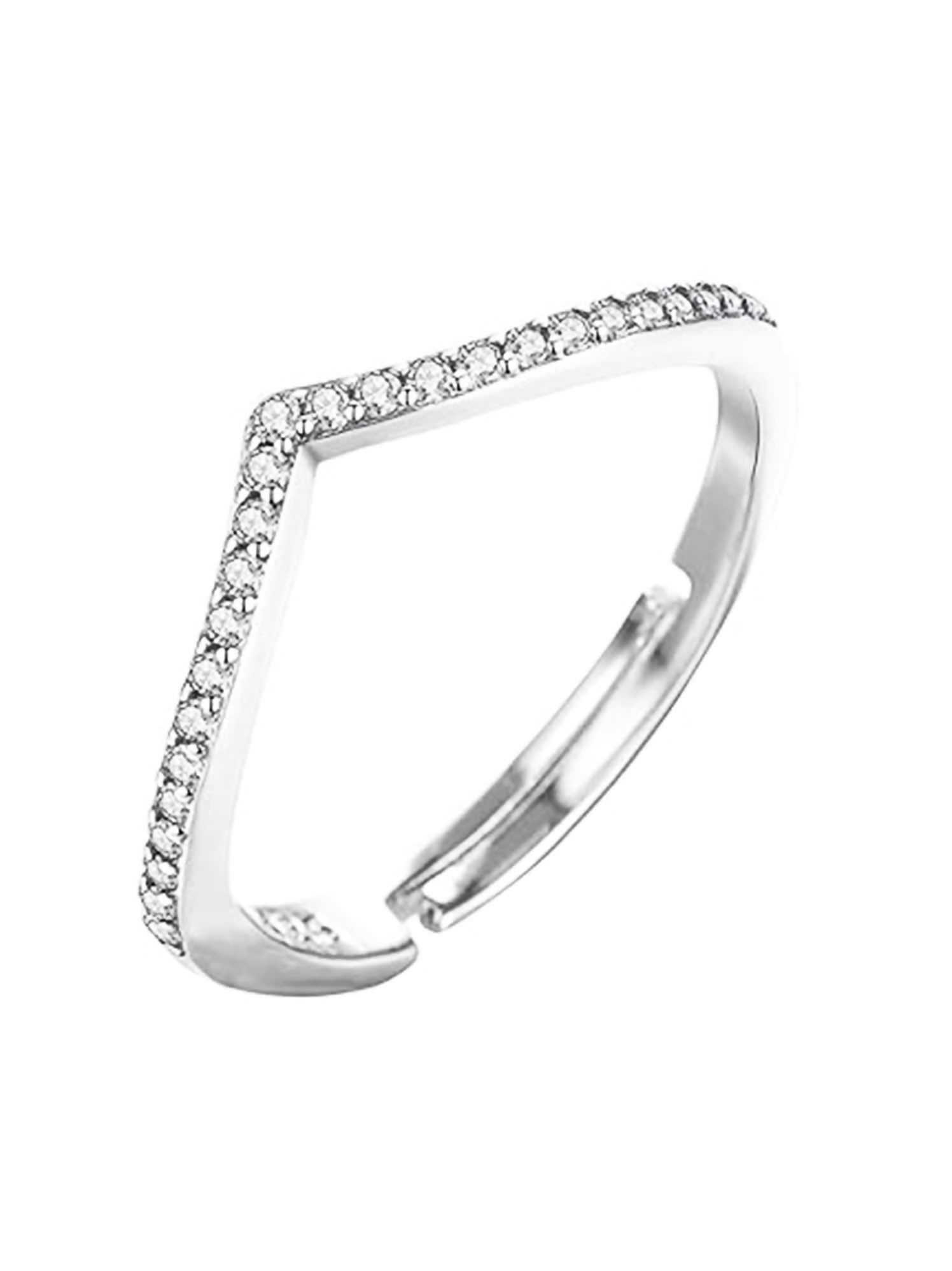 Joban Fashion Silver Brass Adjustable Ring | Grocsy