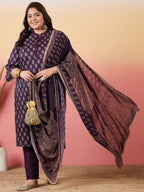 Sztori Women Floral Printed Regular Kurta with Trousers & With Dupatta | Grocsy