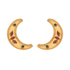 Nuyug 22K Gold Plated Pink Lunar Earrings | Grocsy