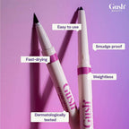 Gush Beauty Dual Ended Kajal & Felt-Tip Liner, Matte Finish Waterproof 2 in 1 - Black | Grocsy