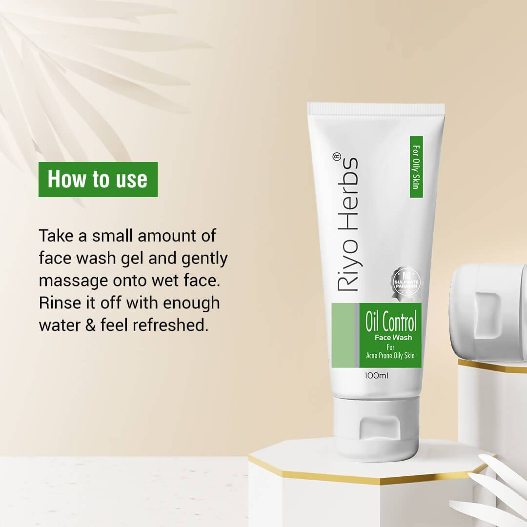 Riyo Herbs Oil Control Facewash For Acne Prone Oily Skin | Grocsy