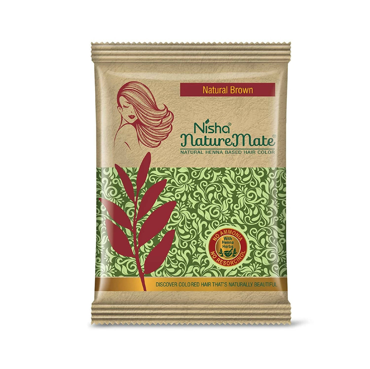 Nisha Nature Mate Henna Based Hair Natural Brown Color | Grocsy