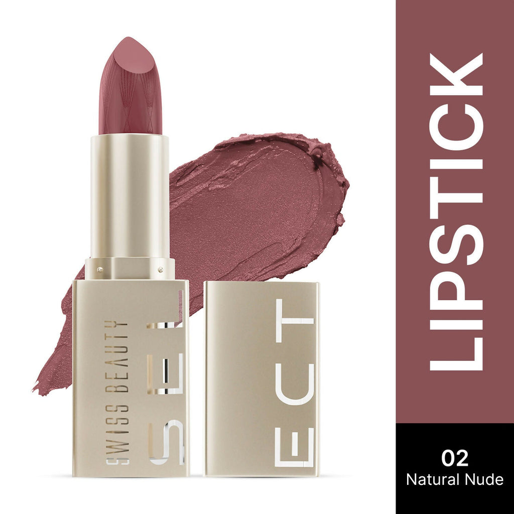 Swiss Beauty Select Creme Touch Hydrating Lipstick - 2 Natural Nude | Grocsy