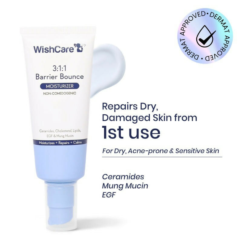 Wishcare 3:1:1 Barrier Bounce Moisturizer with Non-Comedogenic | Grocsy