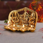 Collectible India Laxmi Ganesh Saraswati Idol Diya Oil Lamp Deepak | Grocsy