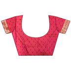 Joban Fashion Pink Peacock & Floral Motifs Soft Silk Kanchipuram Saree | Grocsy