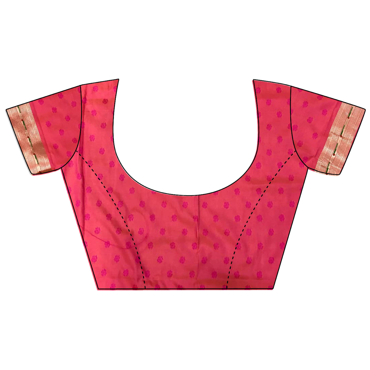 Joban Fashion Pink Peacock & Floral Motifs Soft Silk Kanchipuram Saree | Grocsy