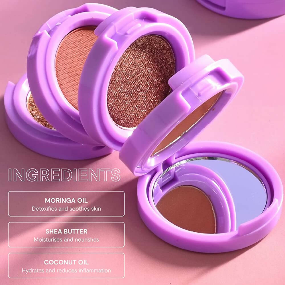 Gush Beauty Eye Like It Stacked - Summer sundowner- 4 in 1 - Brick Brown, Toasted Coffee, Bronze Terracotta & Champagne Shimmer | Grocsy