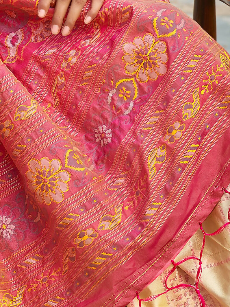 Shree Shyam Fashion Cream Soft Silk Saree | Grocsy