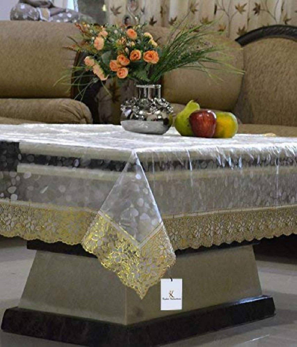 Kuber Industries Transparent 3D Design 4 Seater Table Cover | Grocsy
