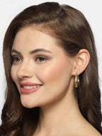 NVR Women Gold Circular Hoop Earrings | Grocsy