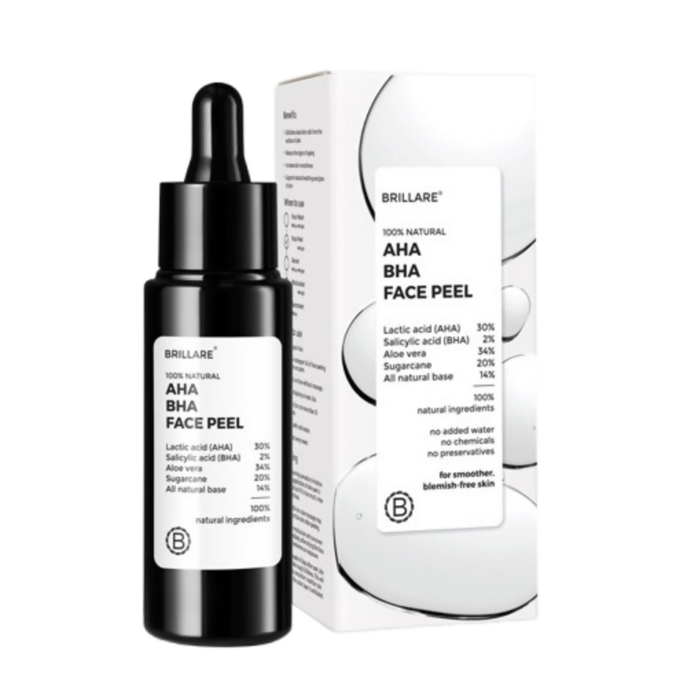 Brillare AHA BHA Exfoliating Face Peeling Solution | Grocsy