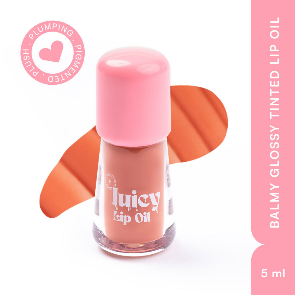 Gush Beauty Balmy Glossy Tinted Lip Oil - Soft Peach | Grocsy