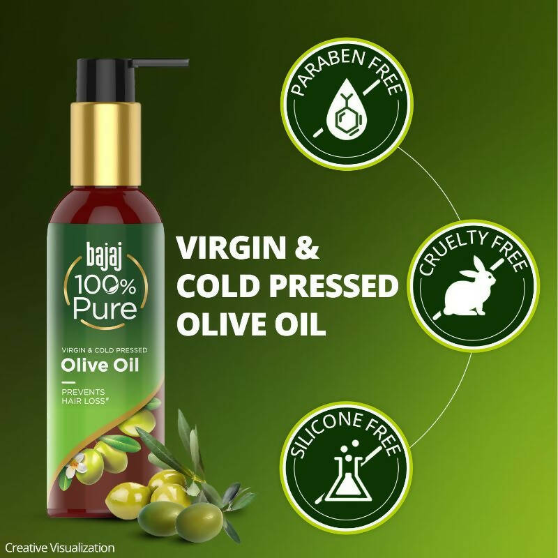 Bajaj 100% Pure Olive Oil for Prevents Hair Loss | Grocsy