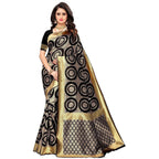 Vamika Banarasi Jaquard Black Weaving Saree (Banarasi 26) | Grocsy