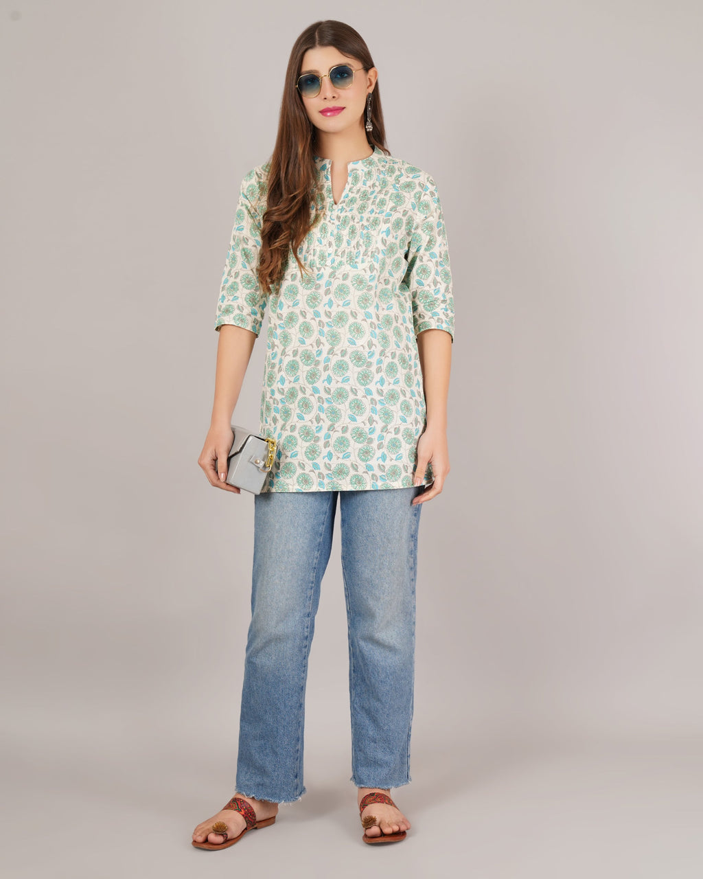 Jaitra Apparels Women Printed Rayon Straight Kurta (Off White) | Grocsy