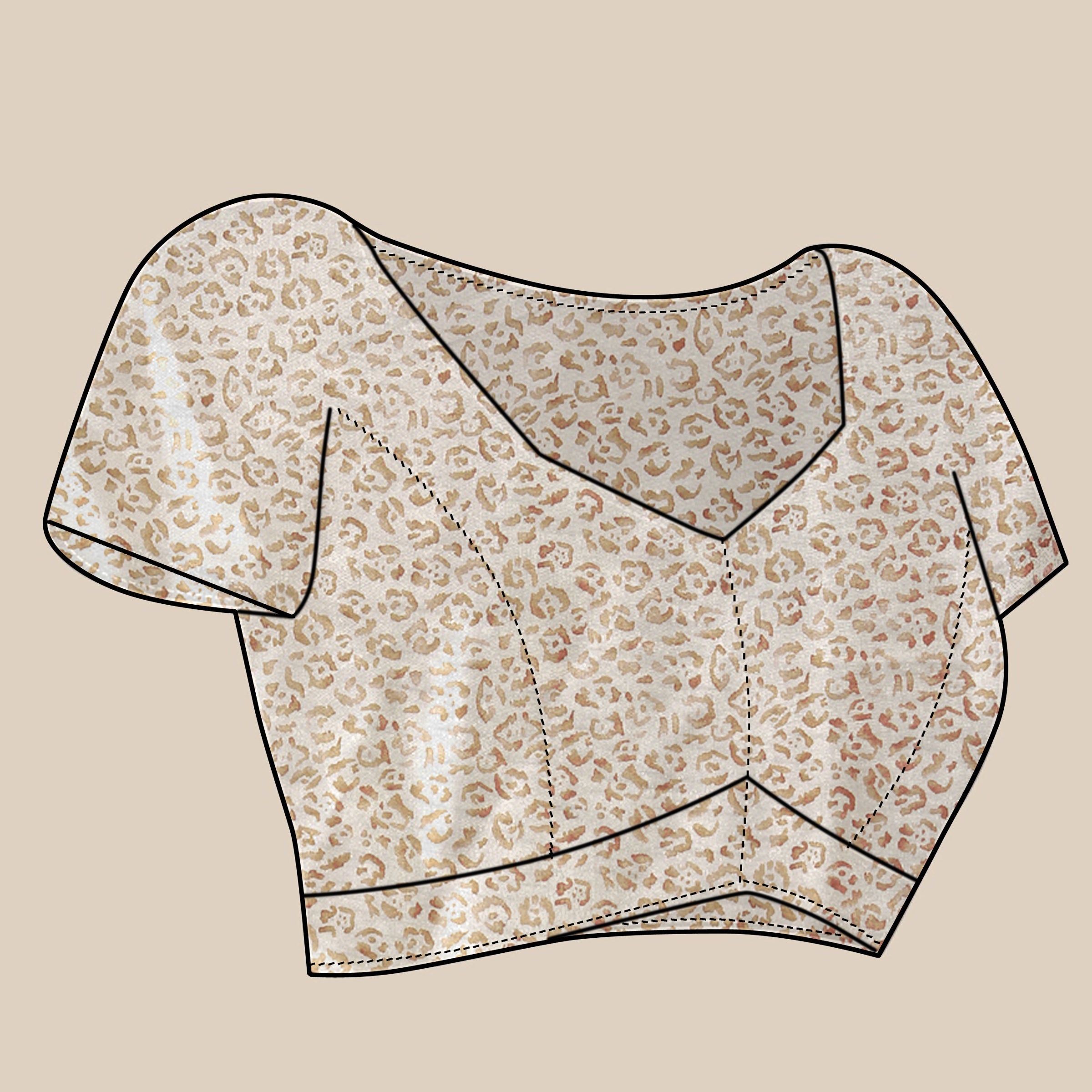 Vedant Vastram Digital Print Japan Satin Silk Party Wear Saree with Unstitched Blouse Piece - Cream | Grocsy