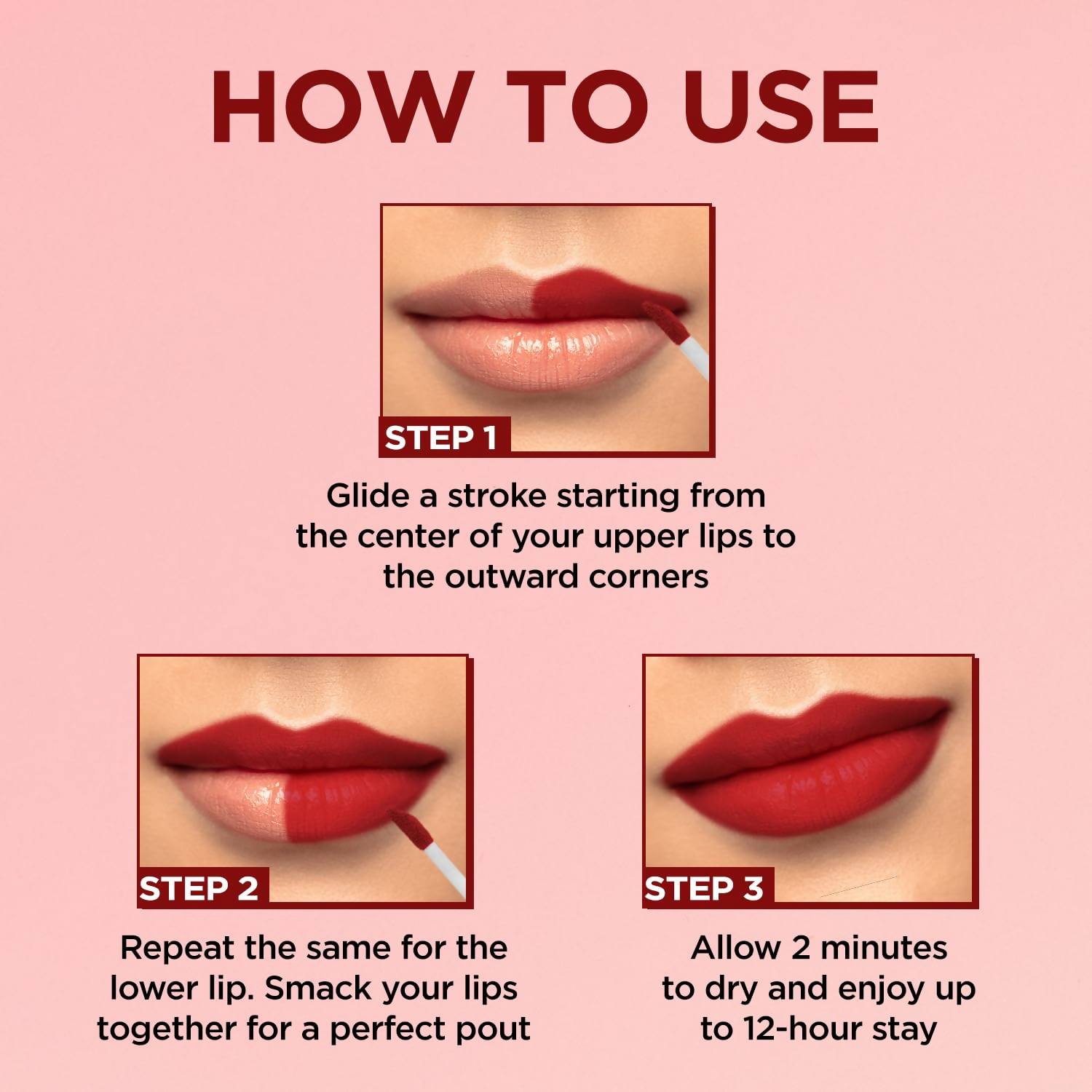 Enn Semi Matte Red Liquid Lipstick - Sangria Red | Grocsy