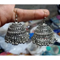 MS Fashion India Tassel Hook Silver Jhumka Earrings | Grocsy