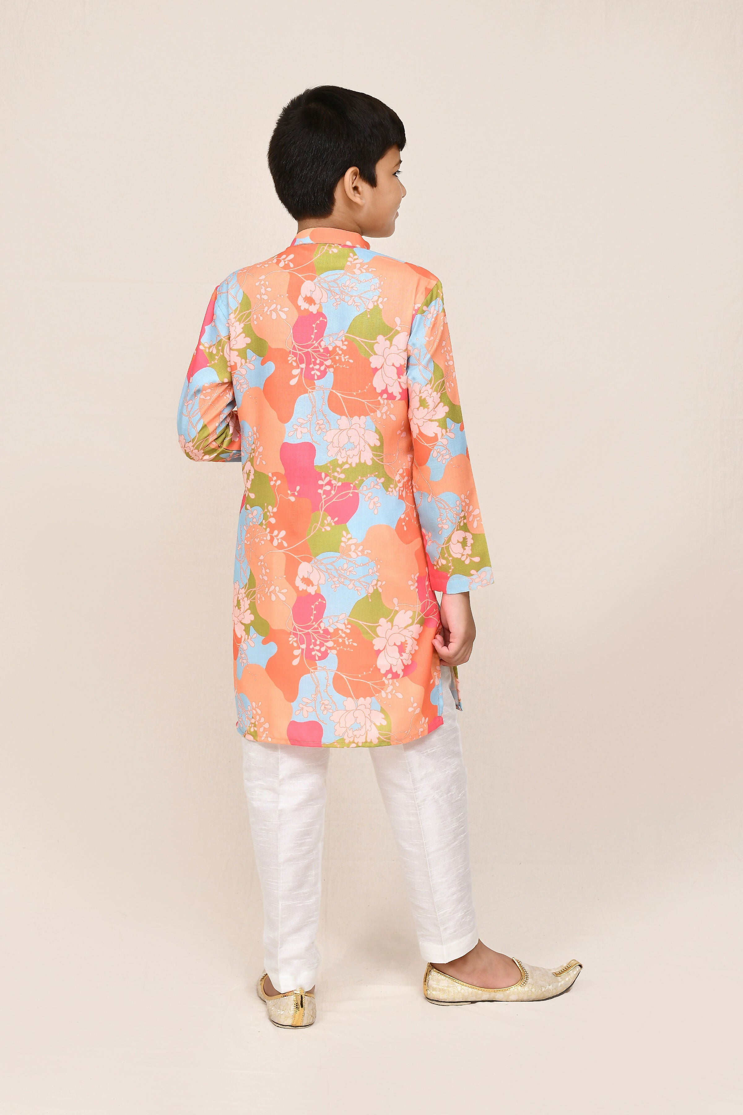 Joban Fashion Linen Cotton Multicolor Kurta With Straight Fit Pant | Grocsy