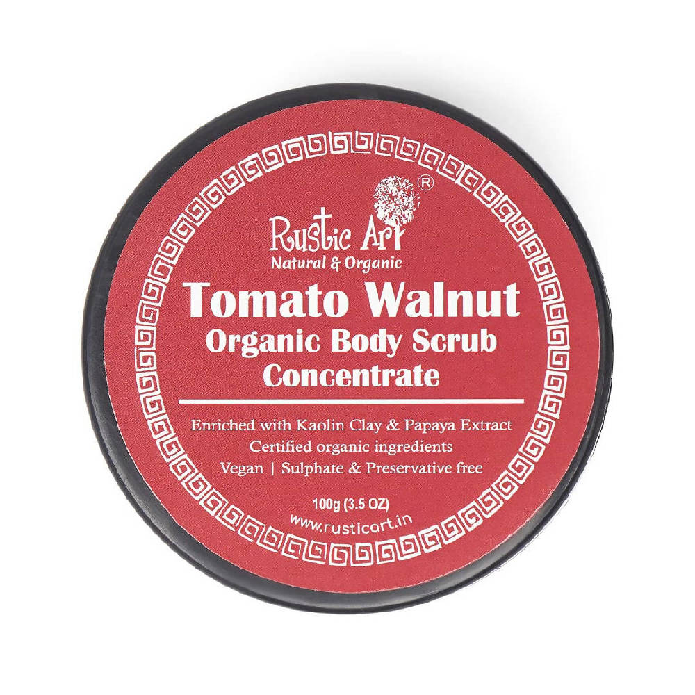Rustic Art Tomato Walnut Organic Body Scrub Concentrate | Grocsy