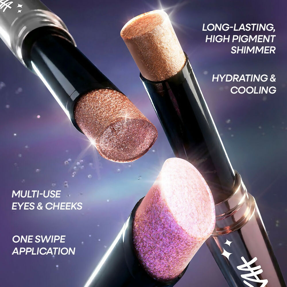 Nykaa Diamond Jelly Cooling Shimmer Eyeshadow Stick - Multi-Use, High Shine Glitter - 24K Gold | Grocsy