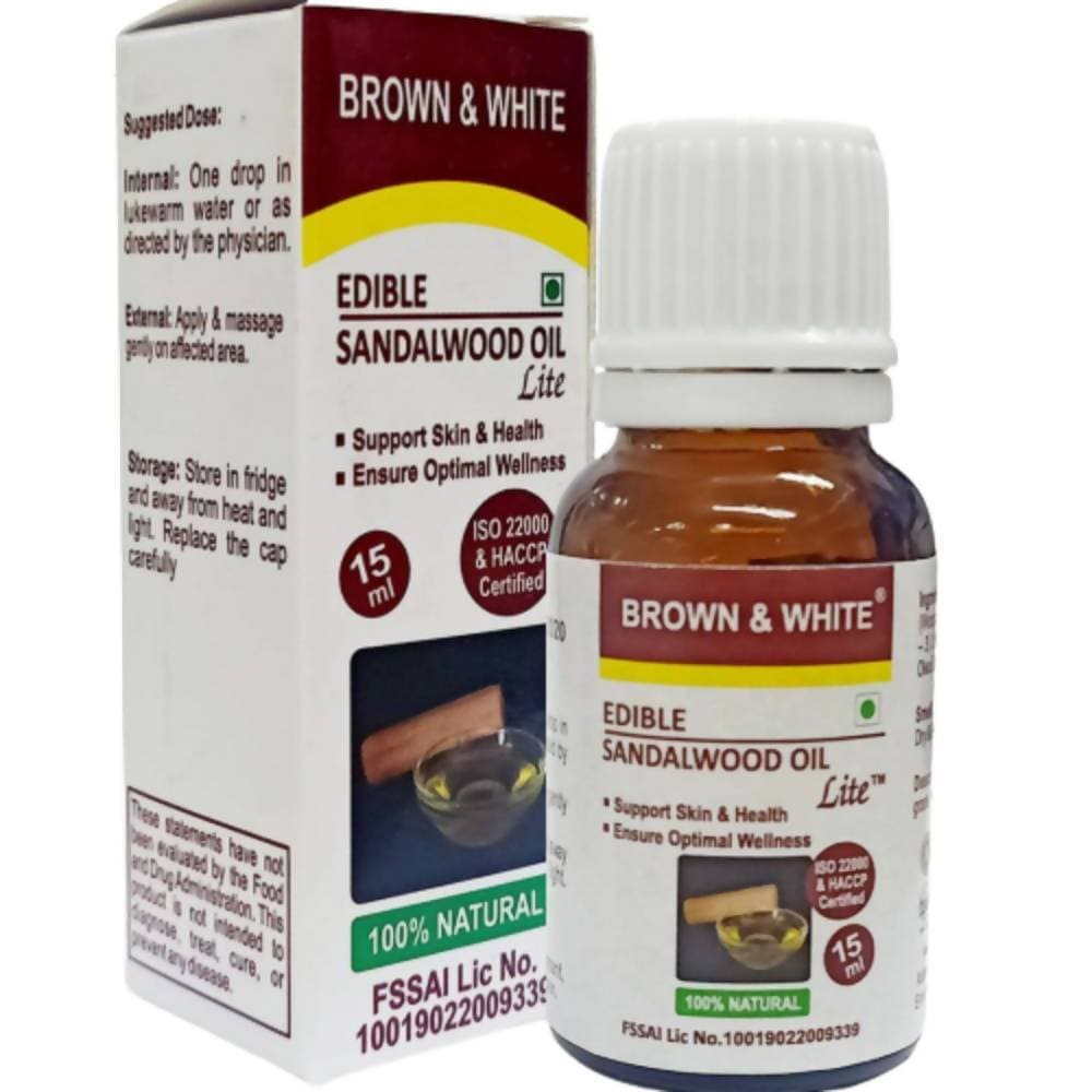 Brown & White Edible Sandalwood Oil Lite | Grocsy