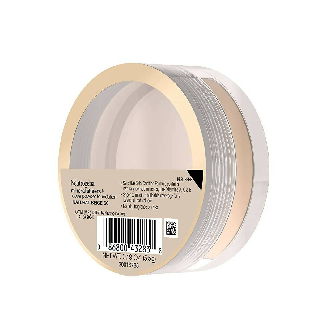 Neutrogena Mineral Sheers Loose Powder Foundation, Natural Beige 60 | Grocsy