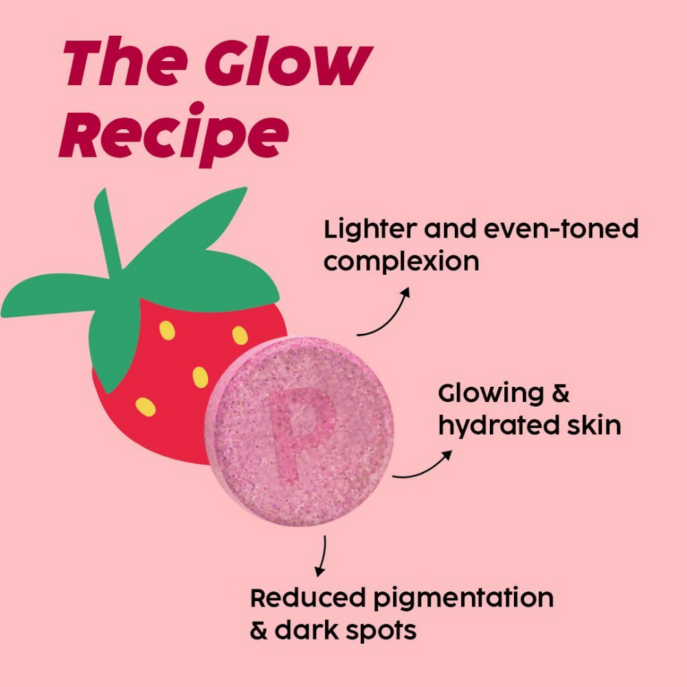 PLIX The Plant Fix Glutathione Skin Glow 15 Effervescent Tablets And Guava Serum | Grocsy