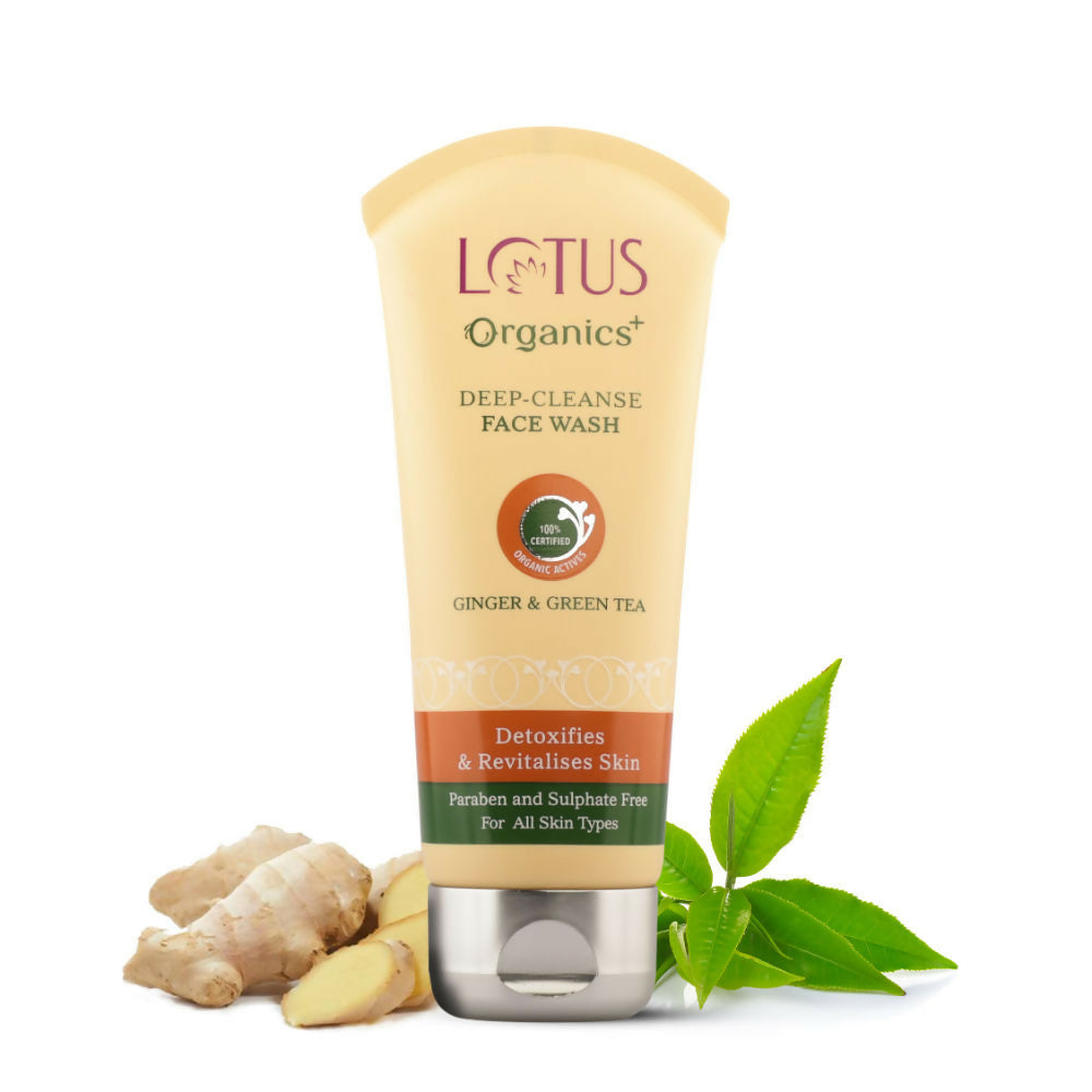 Lotus Organics Green Tea & Ginger Deep Cleanse Face Wash | Grocsy