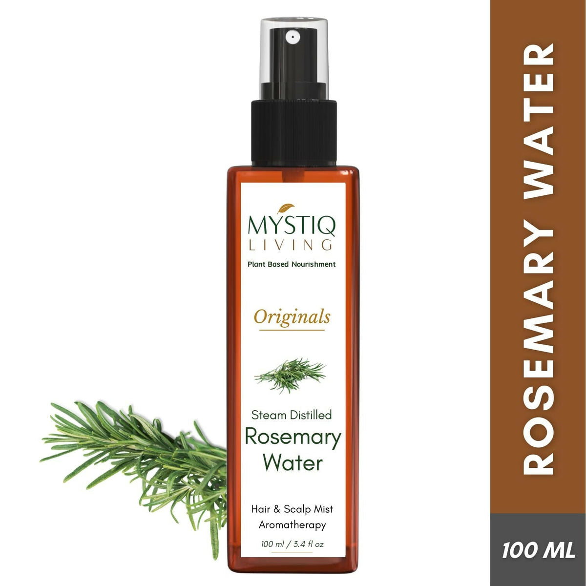 Mystiq Living Rosemary Water for Hair Growth - Hair Mist Spray | Grocsy