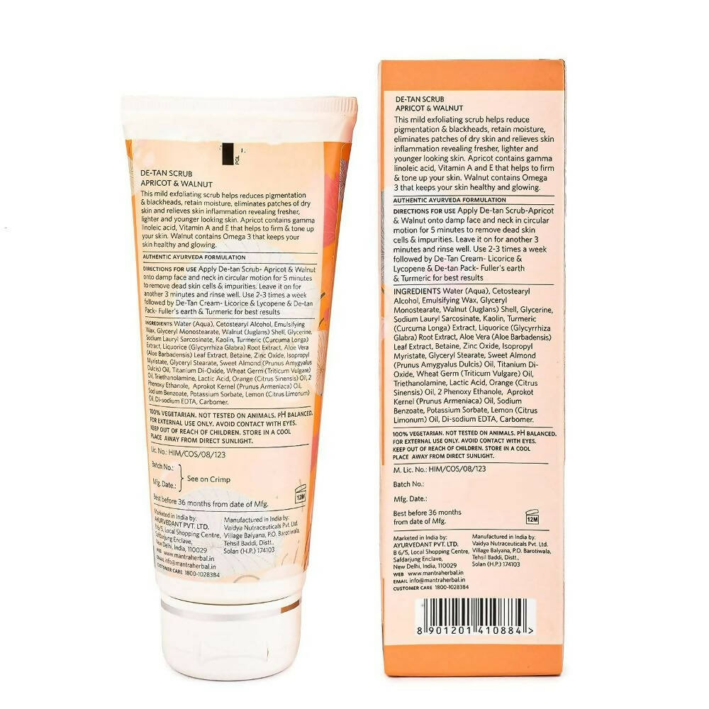 Mantra Herbal De-Tan Scrub Apricot & Walnut | Grocsy