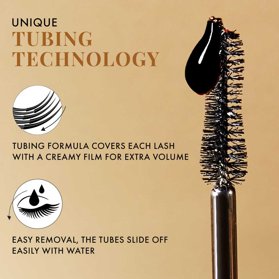 mCaffeine Shades Volume Define Tubing Mascara - Black | Grocsy