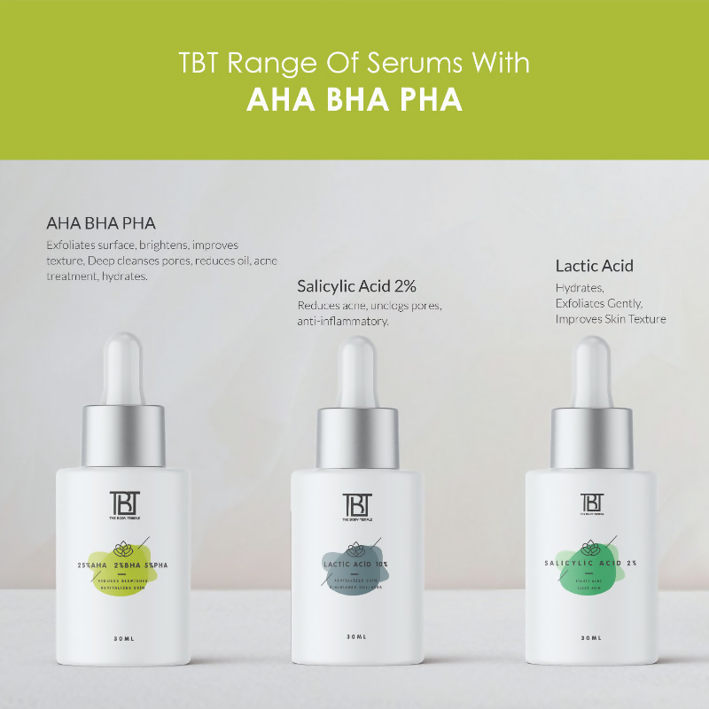 The Body Temple 25% AHA + 2% BHA & 5% PHA Peeling Solution for Face | Grocsy