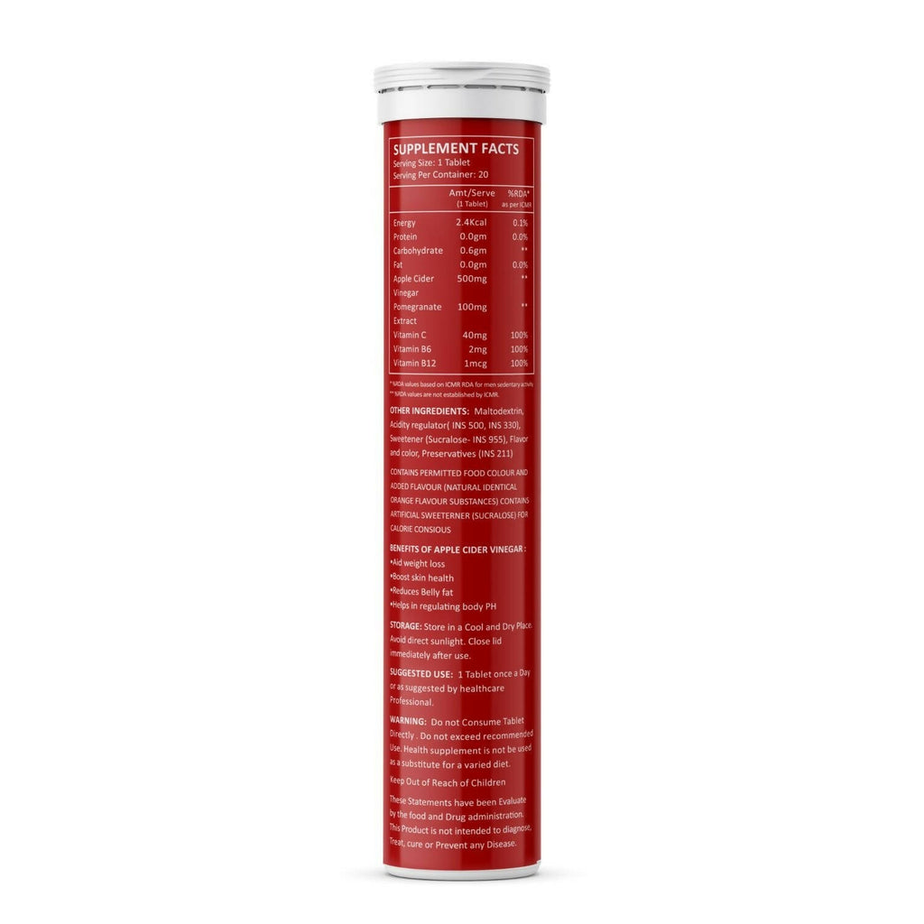 Nutracology Super Apple Cider Vinegar Effervescent Tablets For Weight Loss | Grocsy