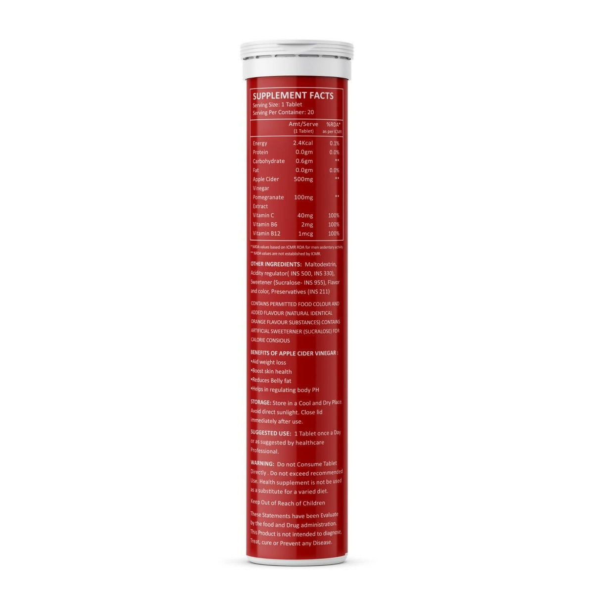 Nutracology Super Apple Cider Vinegar Effervescent Tablets For Weight Loss | Grocsy