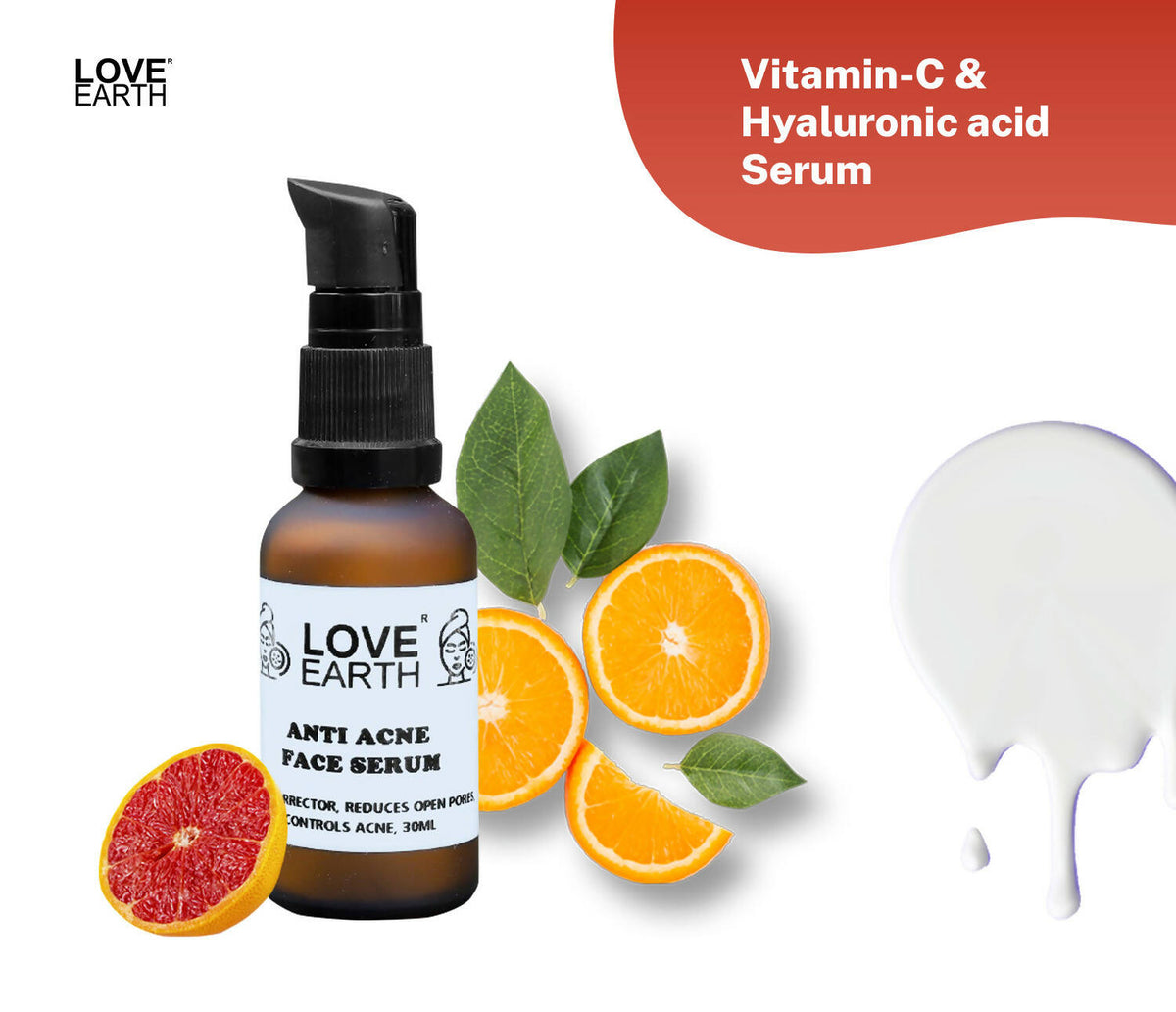 Love Earth Anti Acne Face Serum | Grocsy