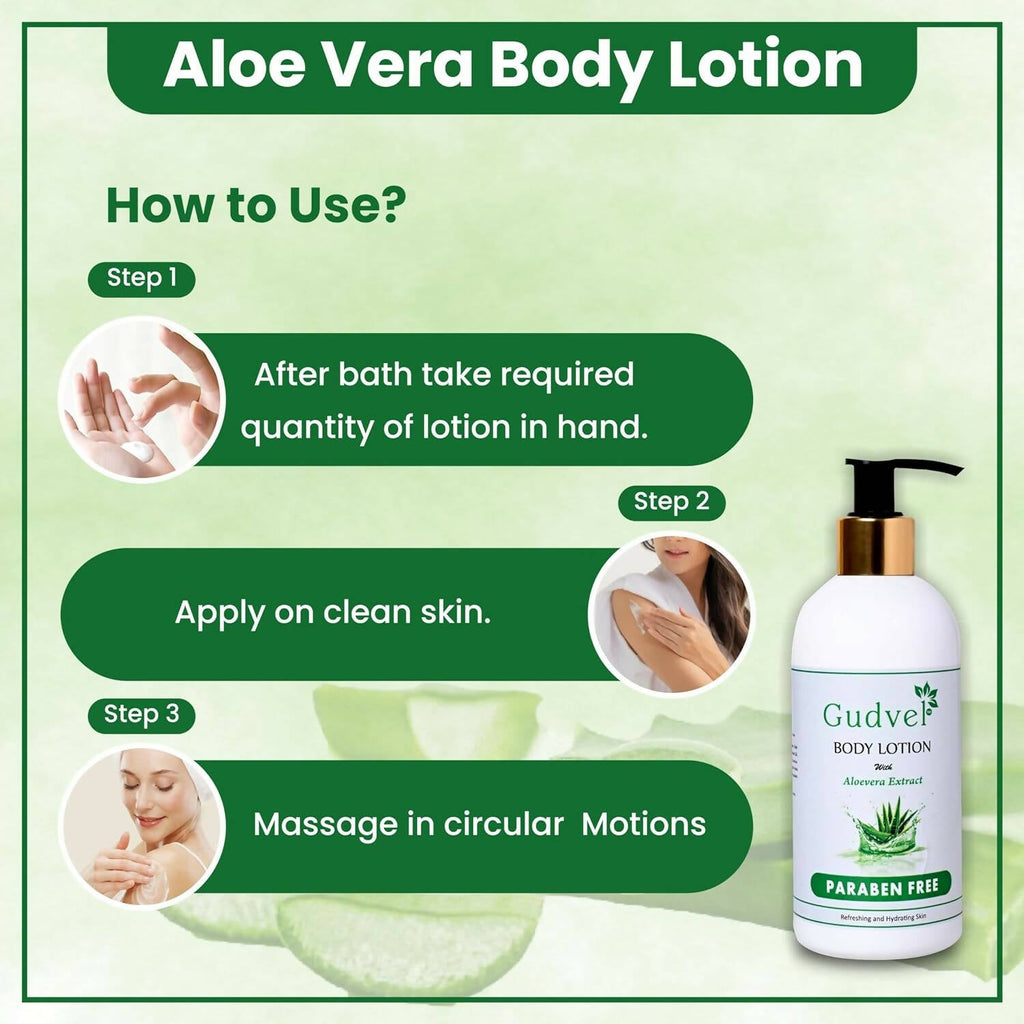 Gudvel Aloe Vera Body Lotion | Grocsy