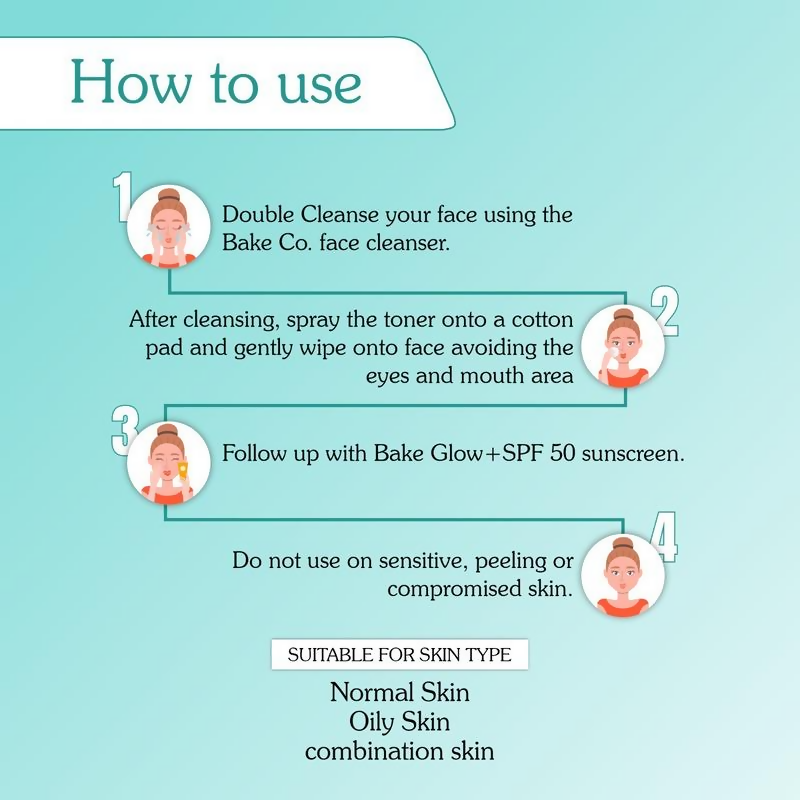 Bake 10% Glycolic Acid Toner For Pigmentation & Dark Spots | Grocsy