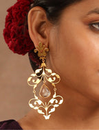 trueBrowns Gold-Polished Tear Drop Earrings | Grocsy