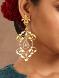 trueBrowns Gold-Polished Tear Drop Earrings | Grocsy