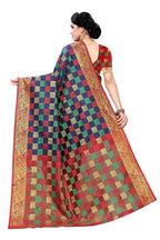 Vamika Banarasi Jaquard Navy Blue Designer Weaving Saree | Grocsy