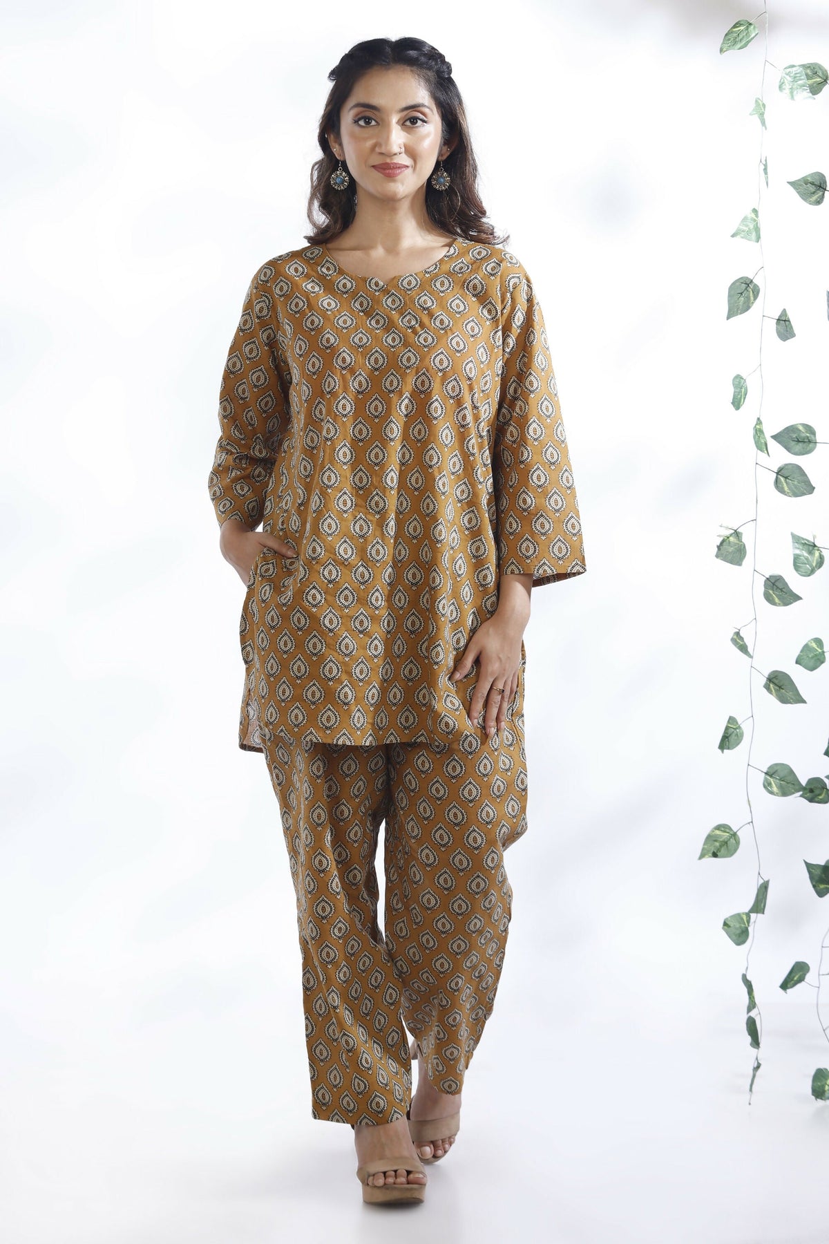 Breathables Yellow Butta Cotton Co-Ord Set | Grocsy