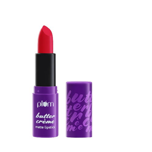 Plum Butter Crème Matte Lipstick Scarlet Siren - 134 (True Red) | Grocsy