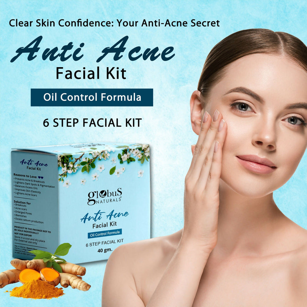 Globus Naturals Anti Acne 6 Step Facial Kit | Grocsy