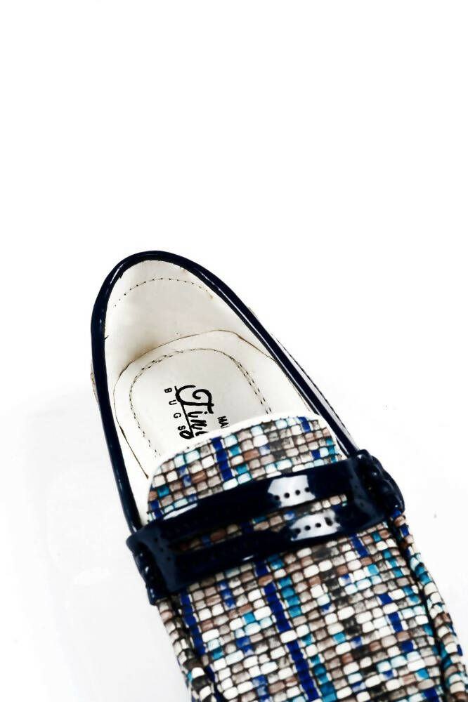 Tiny Bugs Boys Printed Slip Ons Loafers - Blue | Grocsy