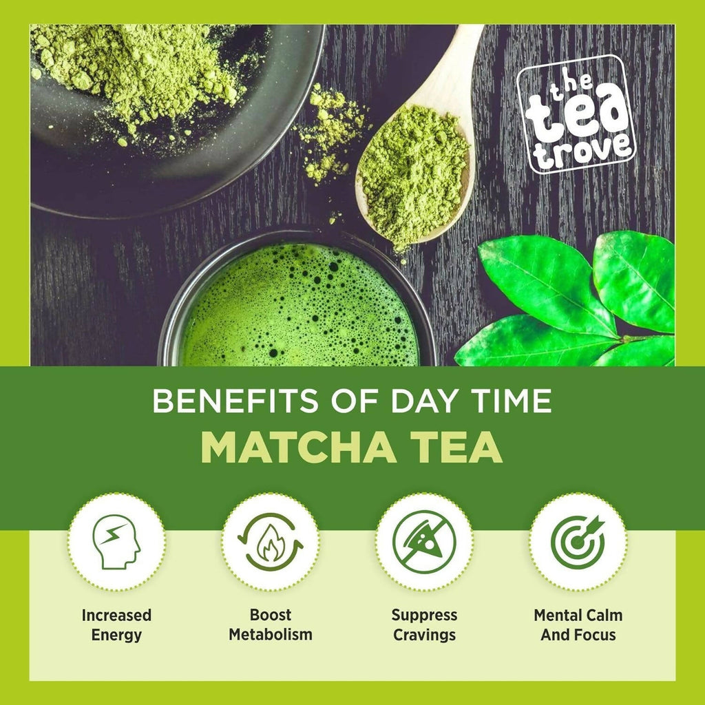 The Tea Trove Matcha Green Tea Powder - Lemon, Ginger, Matcha tea with Black Rock Salt | Grocsy